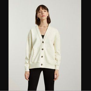 Everlane The Organic Cotton Varsity Cardigan Sweater Women’s Size Medium